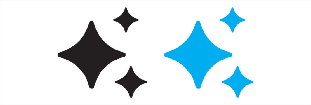 Generative AI logo icon magic sparkle stars symbol , Artificial intelligence sign. Vector ai generated icon blue logo