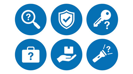 Fototapeta premium Collection of Security and Maintenance Icons for Digital Safety and Support. Vector Icons Set