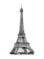 sticker eiffel tower on transparent background PNG