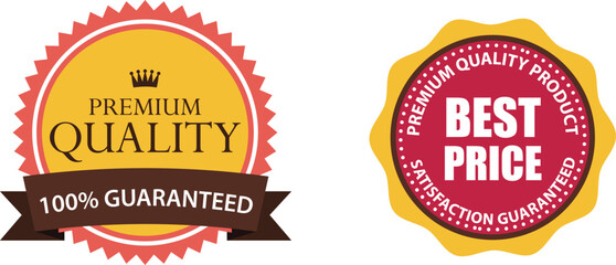 Obraz premium Premium quality and best price guarantee badges for products