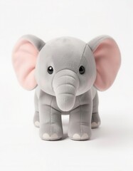 Obraz premium Children's plush toy in the shape of an elephant. Children's toys in the form of animals