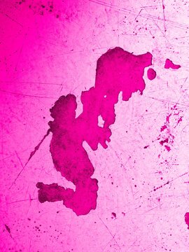 Neon Pink Distressed weathered gray concrete pealing white paint, scratches exposing industrial texture background