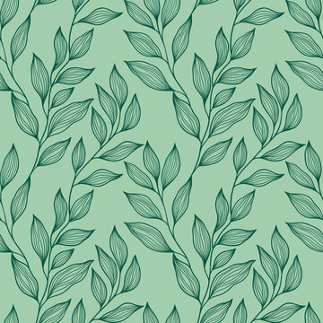 tropical and floral botanical background and wallpaper pattern