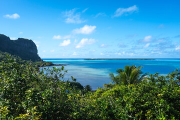 Coastal View and Ocean on Maupiti Island, French Polynesia