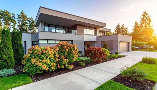 house with flowers