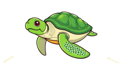 Naklejka premium turtle, tortoise, reptile, animal, cartoon, cute, character, mascot, wildlife, nature, shell, carapace, flipper, swim, ocean, sea, marine, aquatic, pond, lake, slow, crawl, green, baby, kid, friendly,