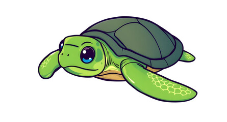 turtle, tortoise, reptile, animal, cartoon, cute, character, mascot, wildlife, nature, shell, carapace, flipper, swim, ocean, sea, marine, aquatic, pond, lake, slow, crawl, green, baby, kid, friendly, © mrpixel