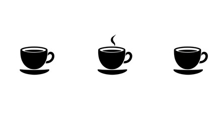 Obraz premium coffee, cup, mug, drink, beverage, caffeine, espresso, latte, cappuccino, mocha, americano, cafe, barista, hot, steam, aroma, morning, breakfast, cafehouse, coffeehouse, silhouette, black, icon, symbo