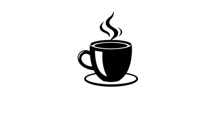 Obraz premium coffee, cup, mug, drink, beverage, caffeine, espresso, latte, cappuccino, mocha, americano, cafe, barista, hot, steam, aroma, morning, breakfast, cafehouse, coffeehouse, silhouette, black, icon, symbo