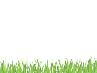 Obraz premium bright green grass border frame on transparent background