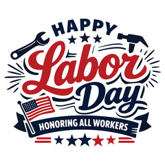 Obraz premium Happy Labor Day US celebration vector
