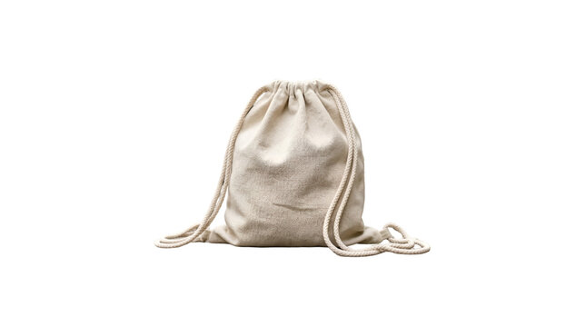 Satin drawstring bag with strings.
