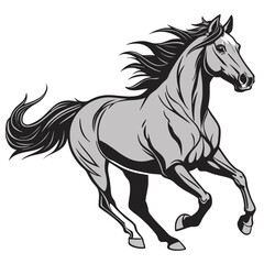 Obraz premium Running Horse in Motion