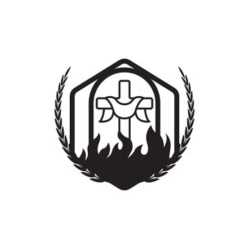 Icon symbol, crematorium, vector illustration design
