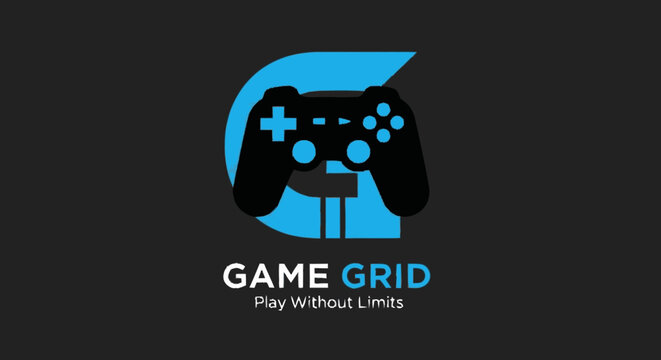 Game Grid Logo with Game Controller.