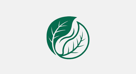 Green Leaf Logo Design Element.