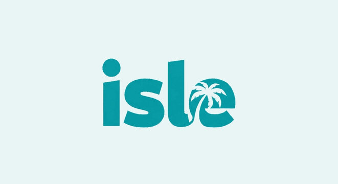 Isle Logo with Palm Tree Design Element.
