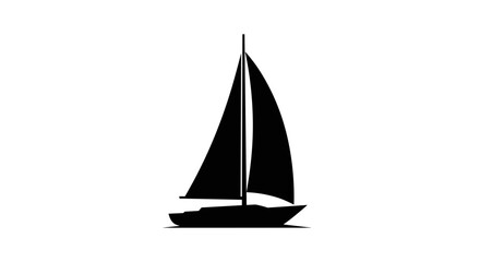 Fototapeta premium Sailboat on the water surface.