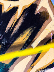 Details of graffitis painted on the wall you can use as background for your design
