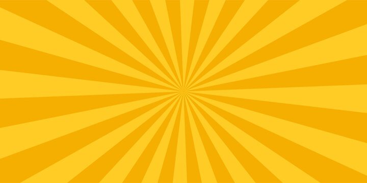 Pop art pattern. Comic background with speech bubble and halftone. Yellow cartoon retro starburst texture with dots. Duotone effect. Vintage gradient banner. Funny superhero print. Vector illustration