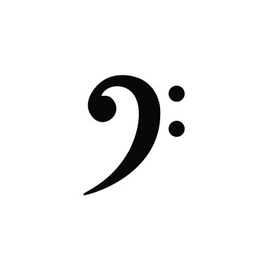 Bass Clef Music Symbol. F Clef Music Vector Icon