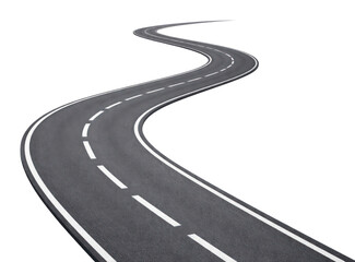 PNG Curved road on white background.