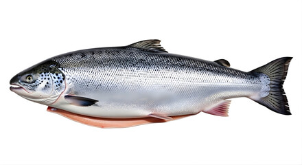 Obraz premium Whole Raw Salmon Fish Isolated