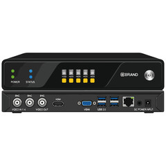 Professional Black NVR DVR Security Recorder Vector Illustration