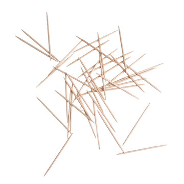 some toothpicks scattered