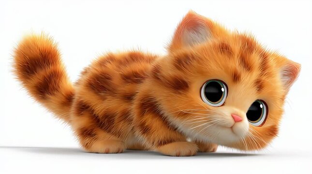 Cute and adorable orange cat 