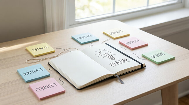 Colorful Sticky Notes Desk.