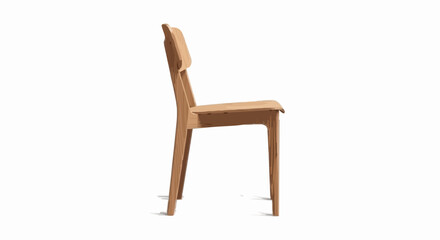 Fototapeta premium Modern Minimalist Wooden Chair with a Sleek and Ergonomic Design for Contemporary Living Spaces
