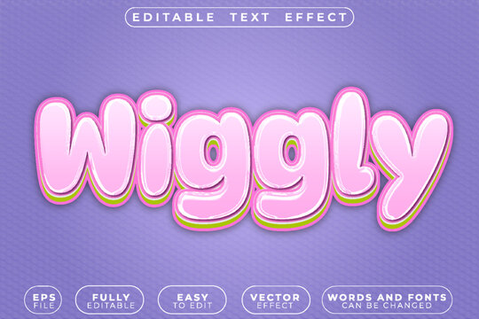  Wiggly Curvy Twist Squirm Squiggle Flow Motion Vector Fully Editable Smart Object Text Effect