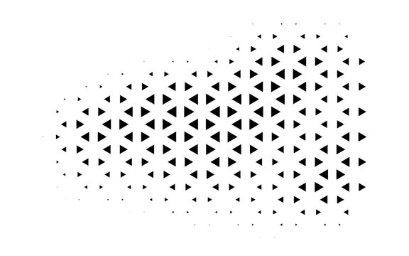 Geometric pattern of small triangles on white background transparent background