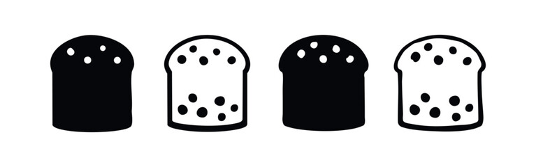 Vertical rounded-top container with scattered dots icon set, depicting solid and outlined forms suitable for shakers.