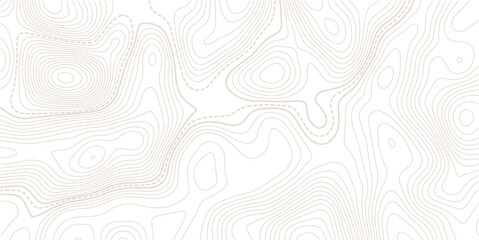 Abstract topographic map. Topo contour map background concept. Geographic line map with elevation assignments. Contour background geographic grid. Vector illustration. © MITA