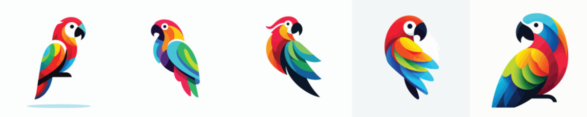 a collection of cute parrot vectors © sarah16blakeyxh2