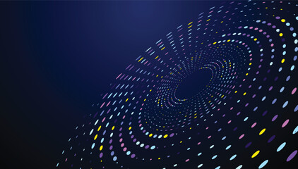 Abstract Neon Spiral Particle Vortex Futuristic Tech Background © GraphicEffect