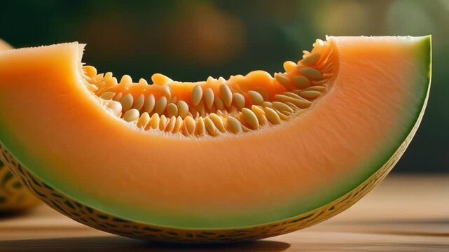 Fresh cantaloupe and watermelon slices on white background