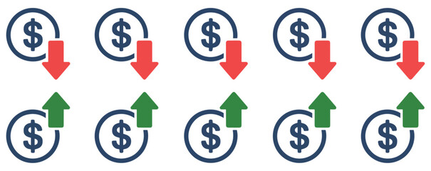 money arrow up down finance icon © graphixecho