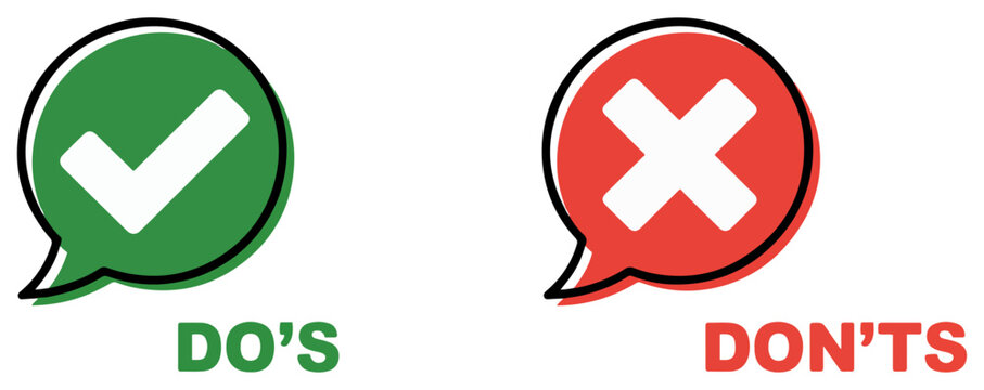 do dont correct wrong icon set