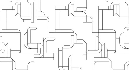 Obraz premium Black and white maze design.