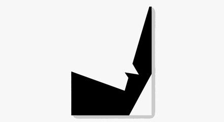 Obraz premium Black Arrow Pointer Icon Symbol.