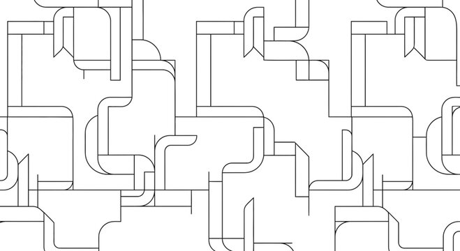 Black and white maze design.