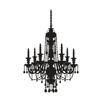 Eiffel Tower silhouette in Paris cityscape vector illustration