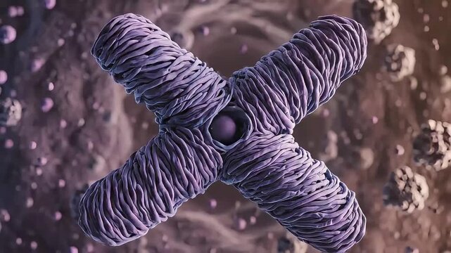 DNA double helix structure closeup.