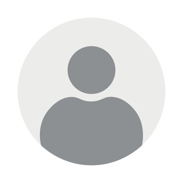 Vector flat illustration in grayscale. Avatar, user profile, person icon, gender neutral silhouette, profile picture. Suitable for social media profiles, icons, screensavers and as a template.