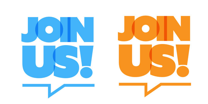 Join us on speech bubble
