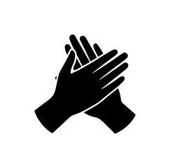 Obraz premium Kneeling Man Praying Silhouette