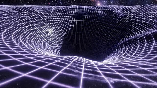 Gravitational Pull in Space Time Grid.